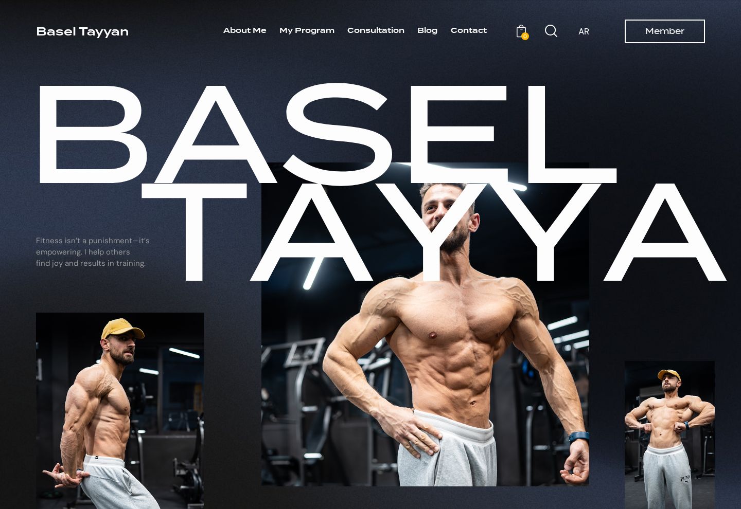 Homepage of the Basel Tayyan website